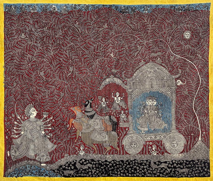 Visat Mata And Mahishasura Mata Ni Pachedi By Sanjay Chitara For Home Decor Thumbnail