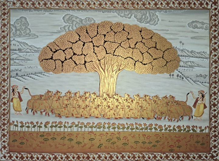 Vrindavan In Pichwai by Shehzaad Ali Sherani Thumbnail