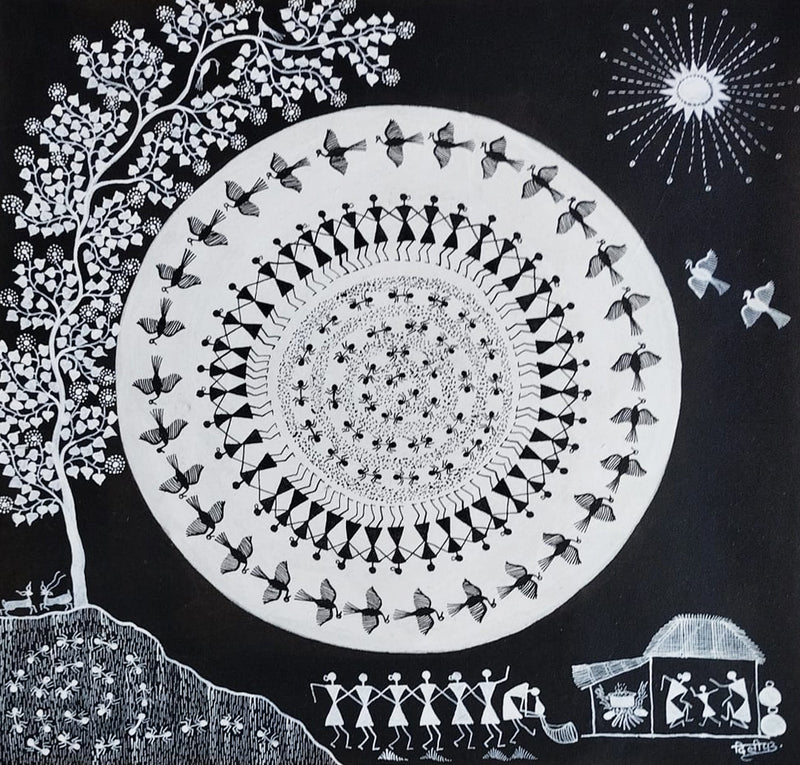 Buy A Timeless Celebration of tradition: Warli by Dilip Bahotha