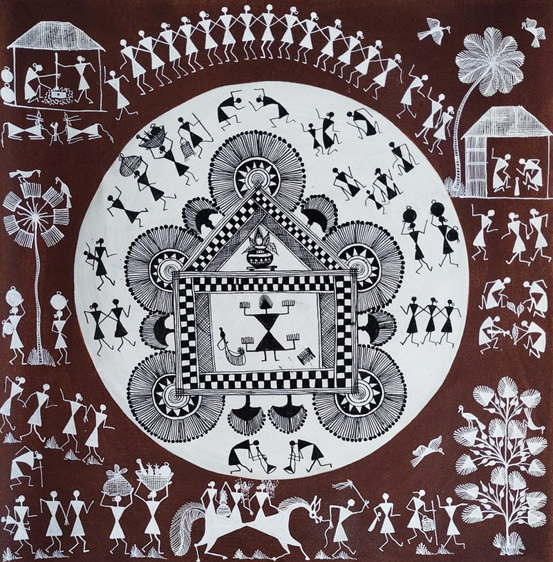 Buy The Celebration of Life in Warli by Dilip Bahotha