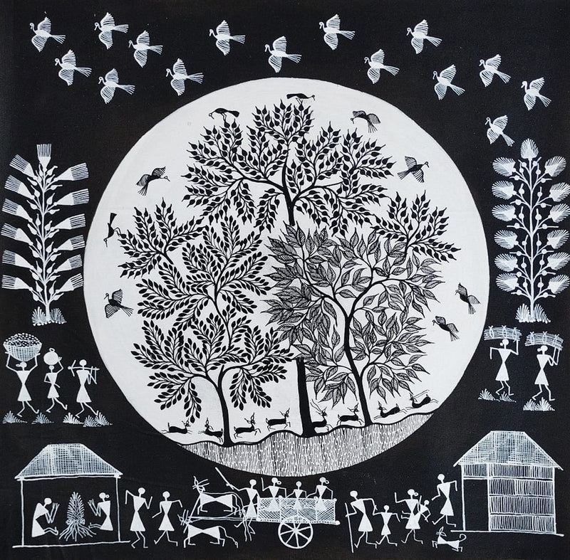 Buy The Symphony of Togetherness: Warli by Dilip Bahotha