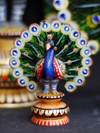Shop Set of Three Royal Peacocks in Sandalwood Carving by Om Prakash