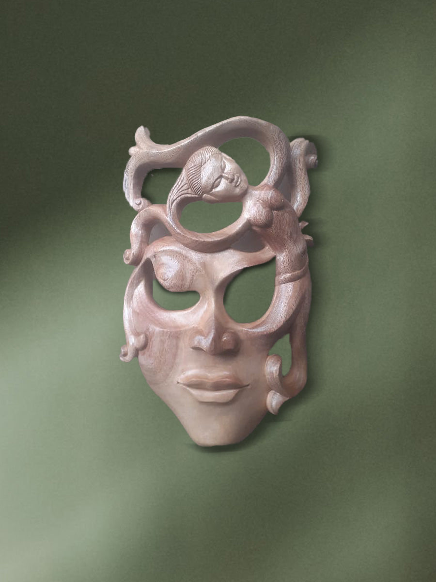 Shop Woman in Wooden Mask by Paramesh Sarkar