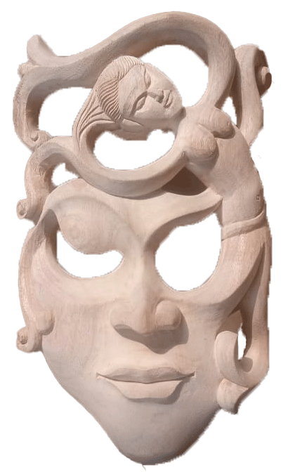 Buy Woman in Wooden Mask by Paramesh Sarkar