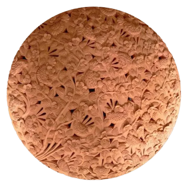 Wall Hanging of Flowers and Nature  in Terracotta art by Dolon Kundu