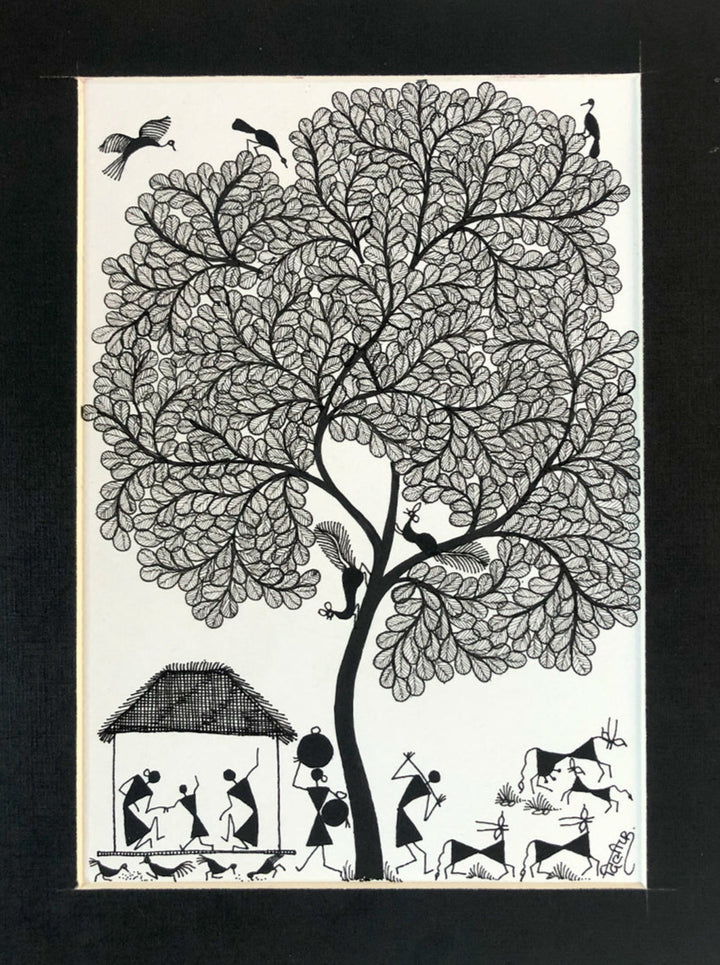 Warli Ecosystem, Warli Art by Dilip Bahotha Thumbnail
