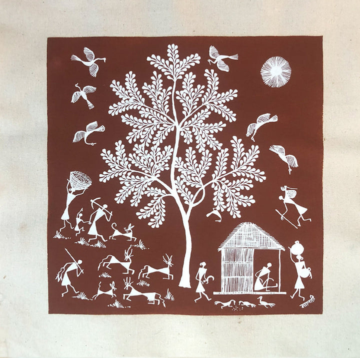 Warli Ecosystem, Warli Art by Dilip Bahotha Thumbnail
