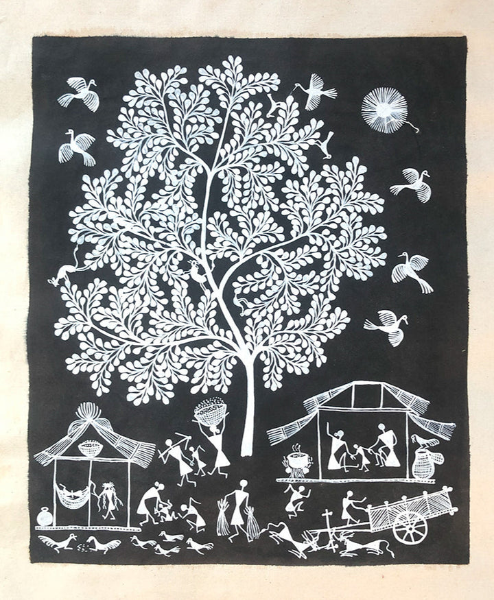 Warli Ecosystem, Warli Art by Dilip Bahotha Thumbnail