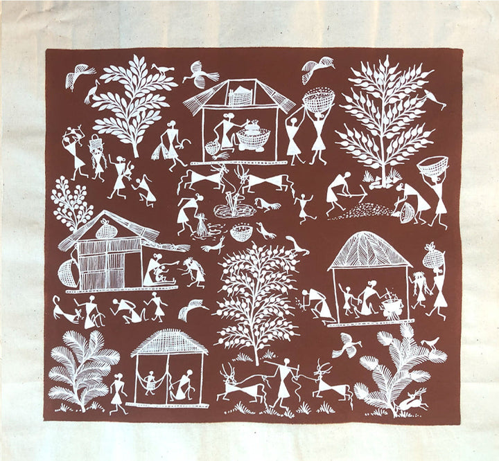 Warli Tribal Life, Warli Art by Dilip Bahotha Thumbnail