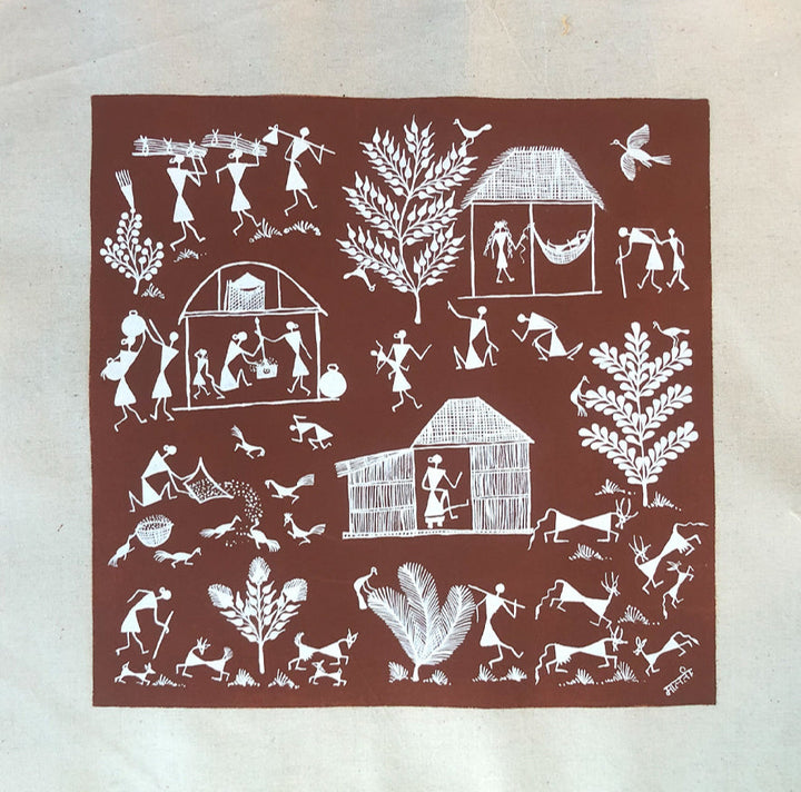 Warli Tribal Life, Warli Art by Dilip Bahotha Thumbnail