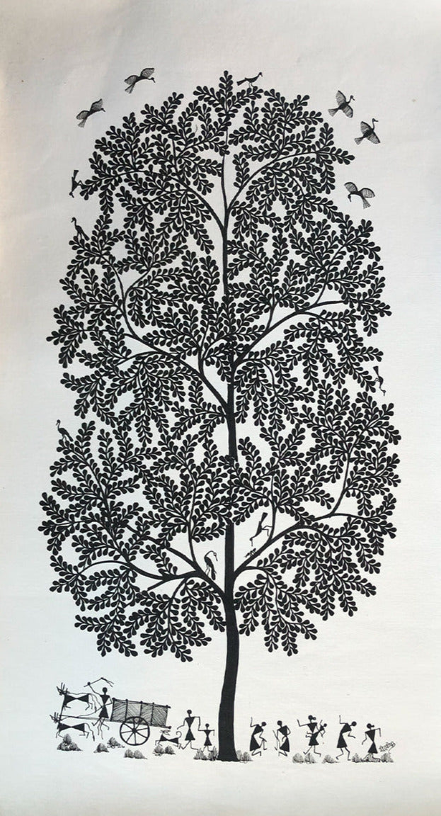 Warli Way of Life, Warli Art by Dilip Bahotha Thumbnail