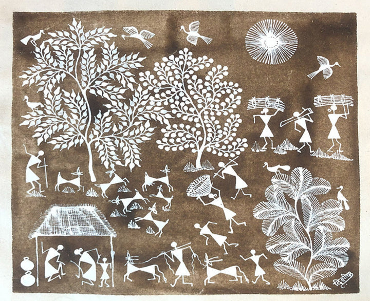 Warli Way of Life, Warli Art by Dilip Bahotha Thumbnail