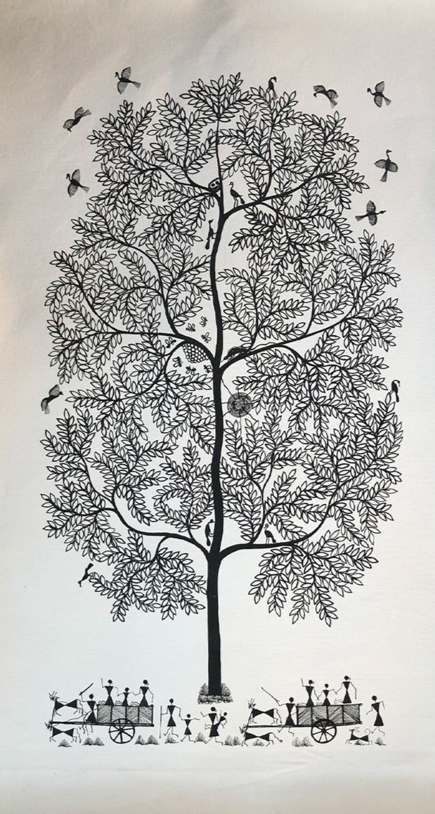 Warli Way of Life, Warli Art by Dilip Bahotha Thumbnail