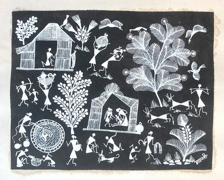 Warli Way of Life, Warli Art by Dilip Bahotha Thumbnail