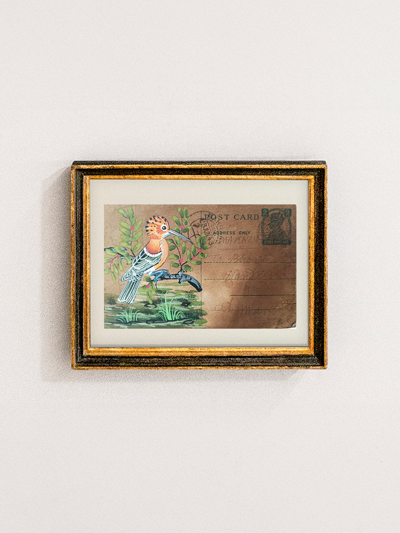 Wetland Whispers: A Woodpecker's portrayal Miniature Painting by Mohan Prajapati for sale 
