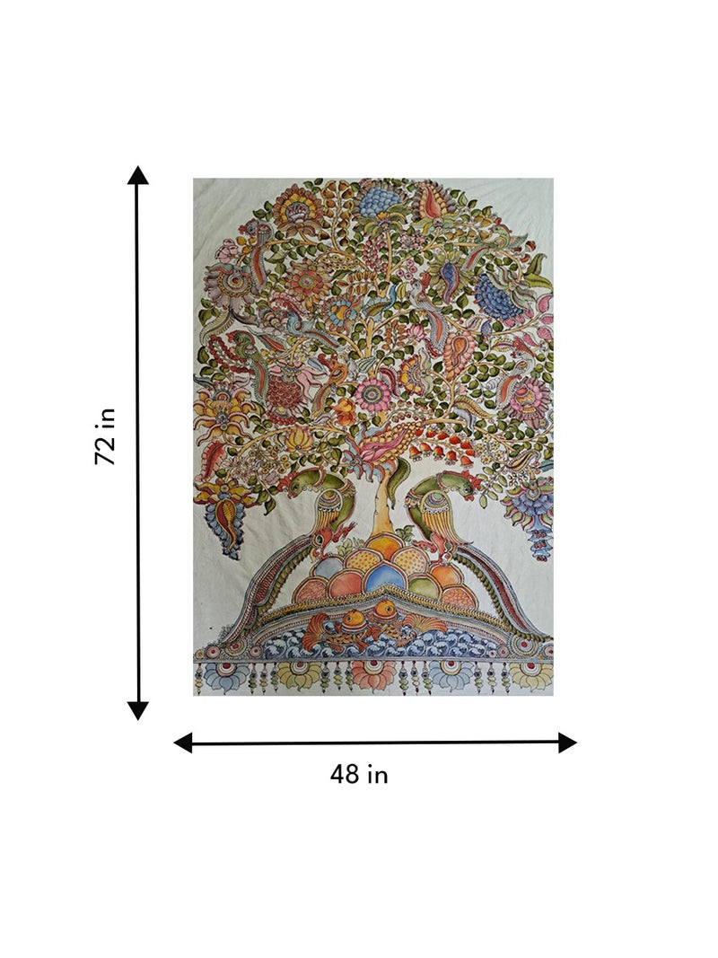 Tree of Vitality: Kalamkari Painting by Sudheer