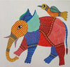 A Bird and an elephant In Gond by Kailash Pradhan...