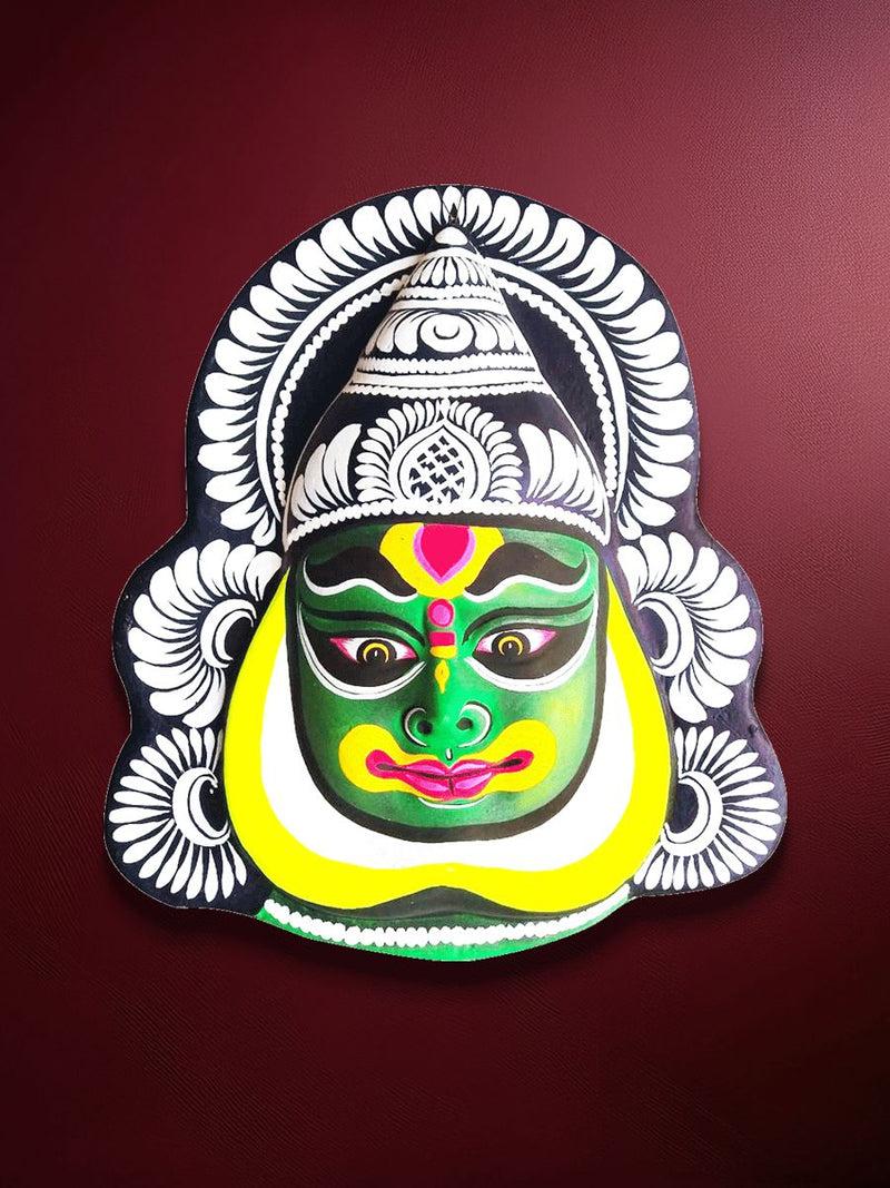 Kathakali Face in Chhau Mask by Dharmendra Sutradhar