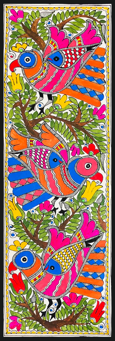 Whimsical Harmony: A Symphony of Parrots by Ambika Devi Thumbnail