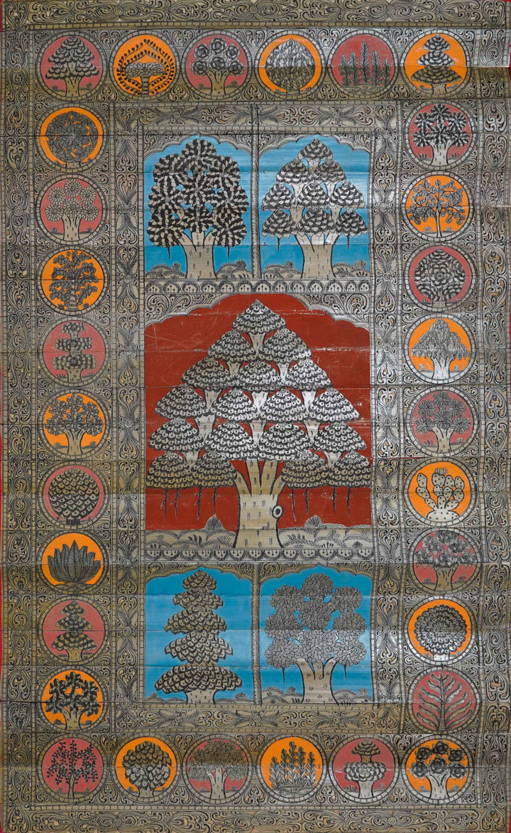 Whispering Canopy: Trees of Enchanting Symphony, Talapatra Painting by Apindra Swain Thumbnail