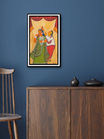 Whispers of Affection: A Kalighat Painting by Uttam Chitrakar