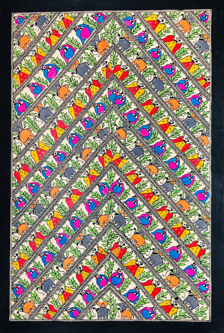 Whispers of Tradition: Godhana Magic Unveiled, Madhubani by Ambika devi Thumbnail