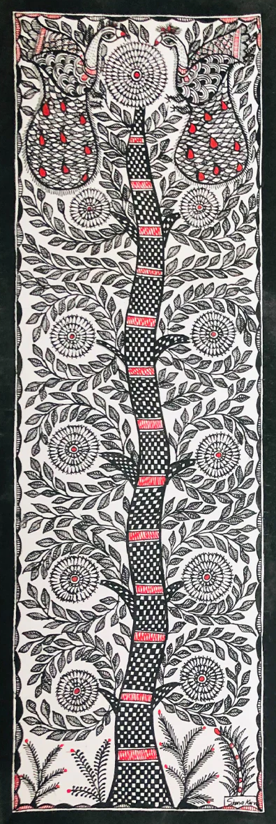 Whispers of Wild: A Vibrant Tapestry of Madhubani Art by Ambika Devi Thumbnail