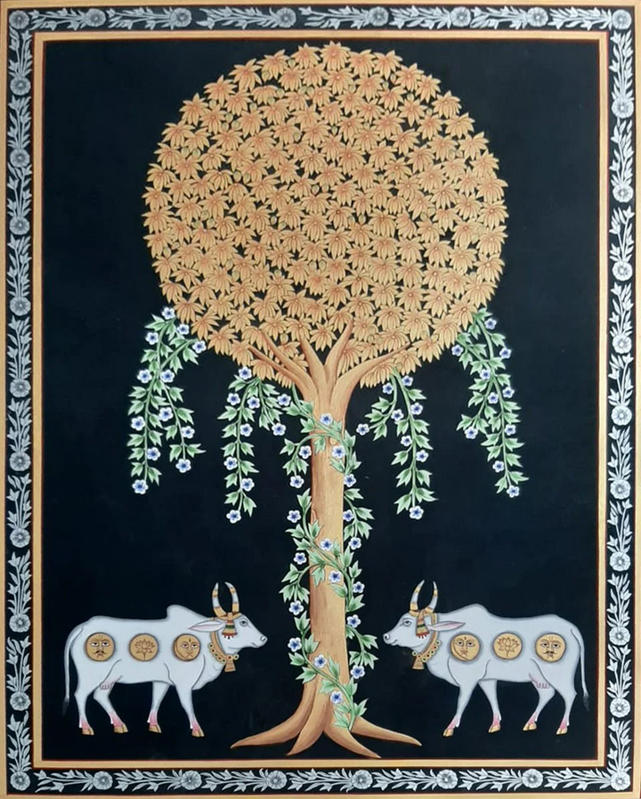 The Opulance of Nature In Pichwai painting by Shehzaad Ali Sherani Thumbnail