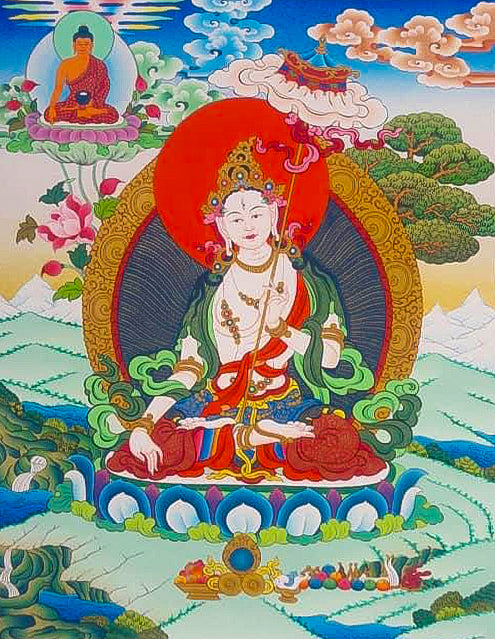 White Tara in Thangka painting by Gyaltsen Zimba Thumbnail