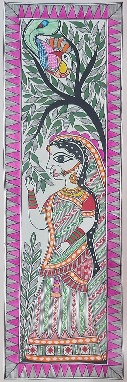 Woman in Madhubani by Priti Karn Thumbnail