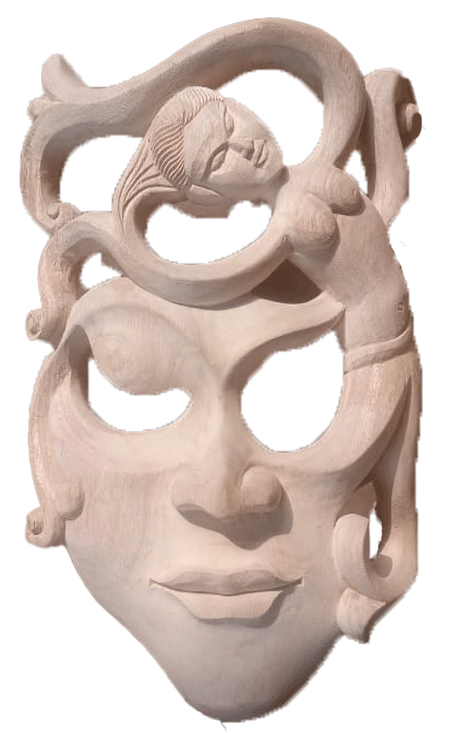 Woman in Wooden Mask by Paramesh Sarkar Thumbnail