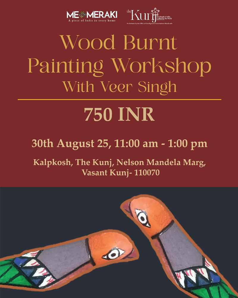 In-person Wood Burning Workshop with Veer Singh