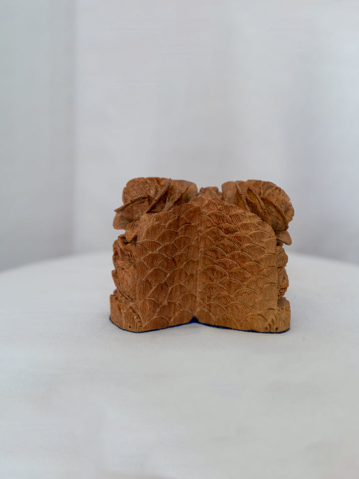 Wooden Rose Elegance: A Wooden Rose Carving by Ajit Kumar Thumbnail