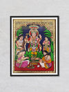 Worshipping Vishnu, Tanjore Painting by Sanjay Tandekar