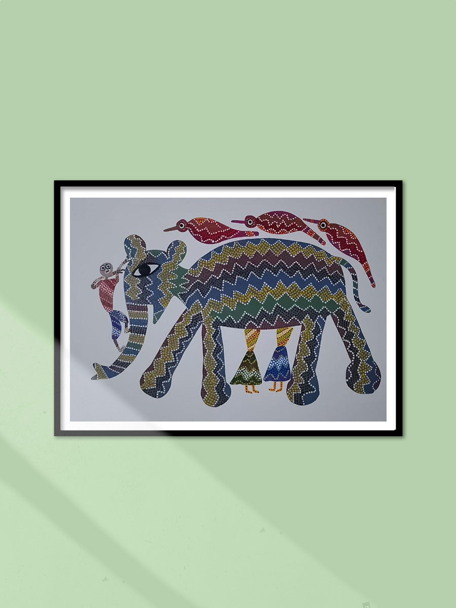 Shop An elephant Bhil art by Shersingh Bhabor