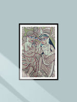 Shop Shiva and Parvati with Ganesha (Shivpariwaar) in Bengal Pattachitra by Manoranjan Chitrakar