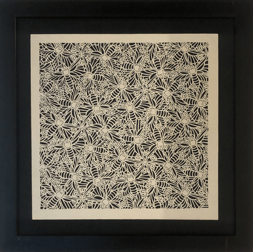 A Colony of Bees in Sanjhi by Ashutosh Verma Thumbnail