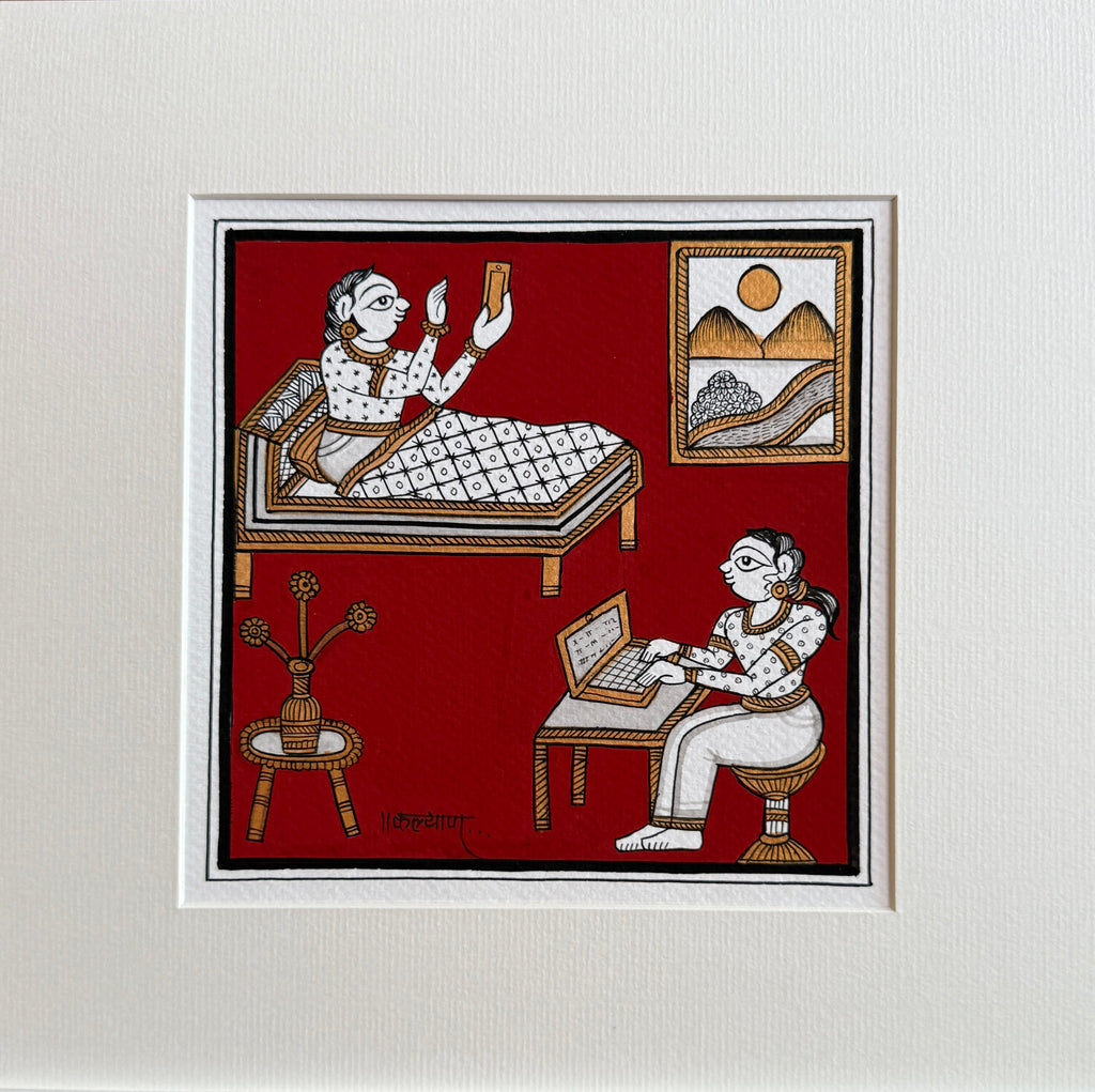 A Contemporary Life: A Phad Painting by Kalyan Joshi Thumbnail
