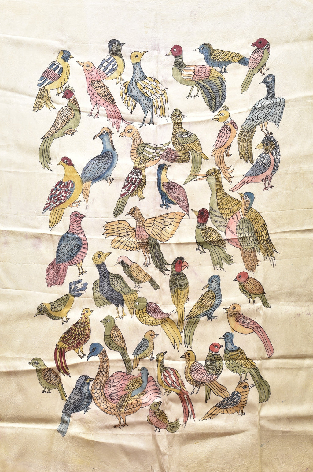 A flock of birds in Kalamkari by Ghanshyam Sarode Thumbnail