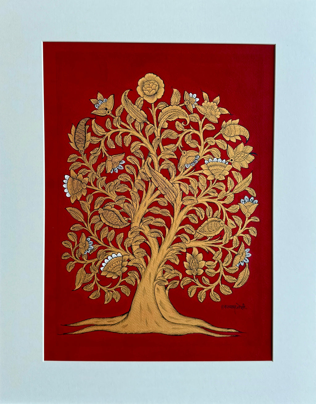 A Golden Tree: A Phad Painting by Kalyan Joshi Thumbnail