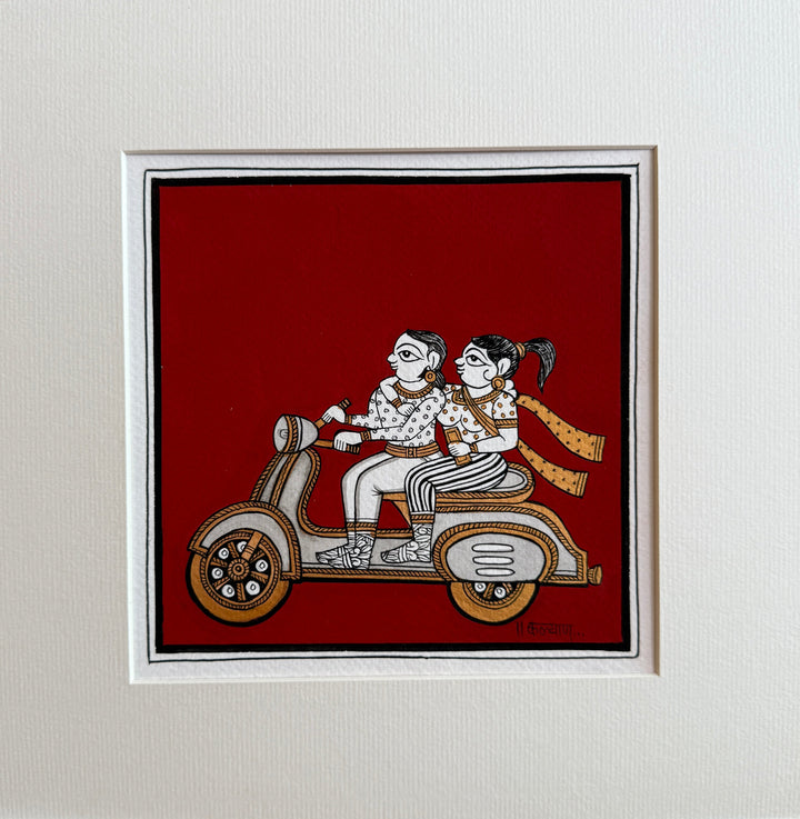 A Modern Couple: Journey of Life in Phad Painting by Kalyan Joshi Thumbnail