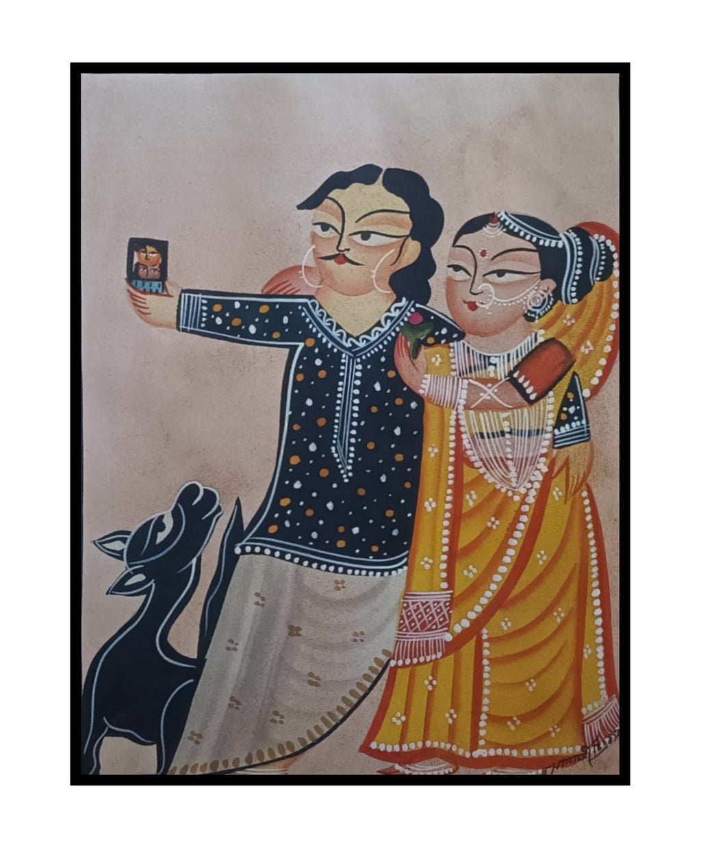A modern portrait in Kalighat by Sonali Chitrakar Thumbnail