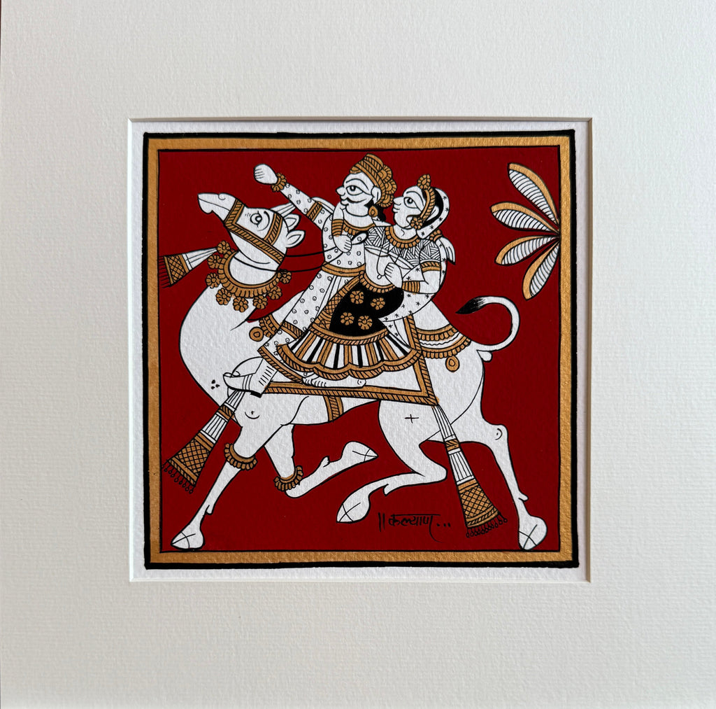 A Royal Camel Ride: A Phad Painting by Kalyan Joshi Thumbnail