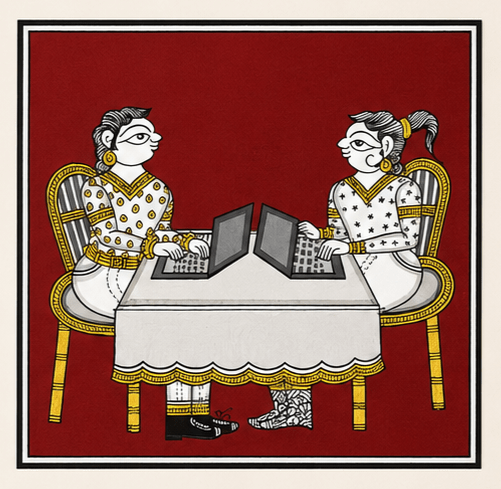 A Working Couple in Phad by Kalyan Joshi Thumbnail