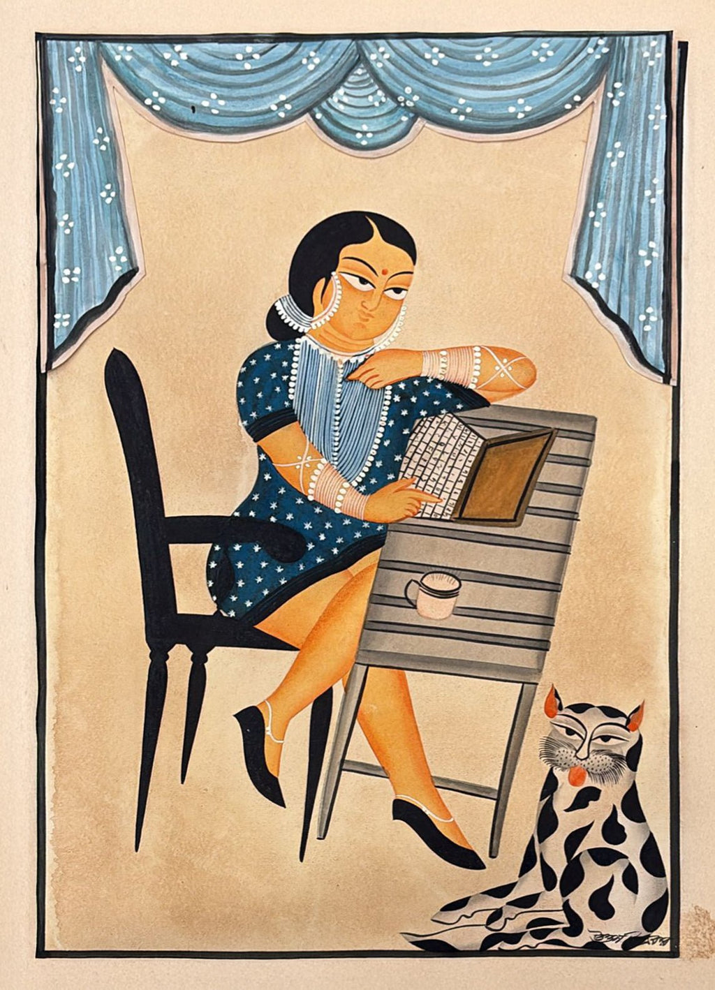 A Working Woman in Kalighat by Uttam Chitrakar Thumbnail