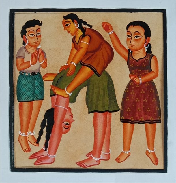 Activity Time: Girls engaged in Playful Games In Kalighat by Bapi Chitrakar Thumbnail