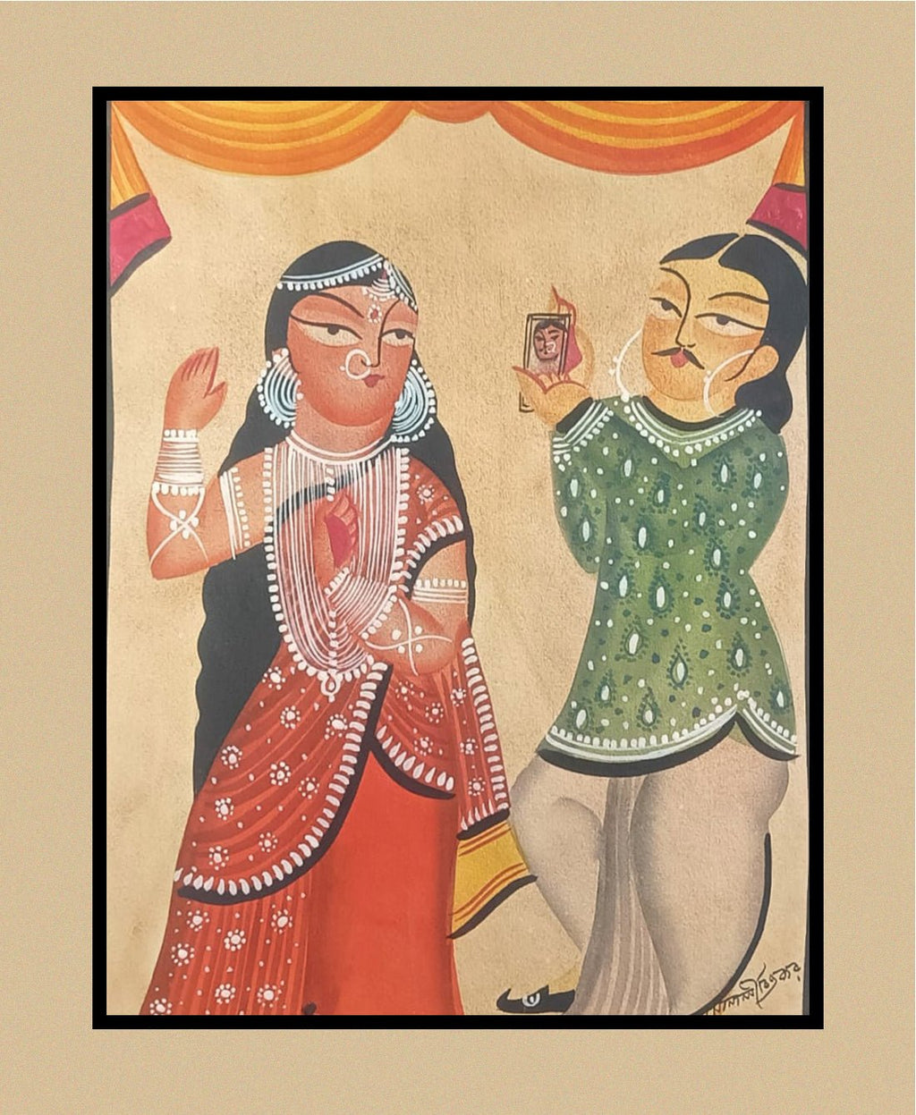 Admiring Glance in Kalighat by Sonali Chitrakar Thumbnail