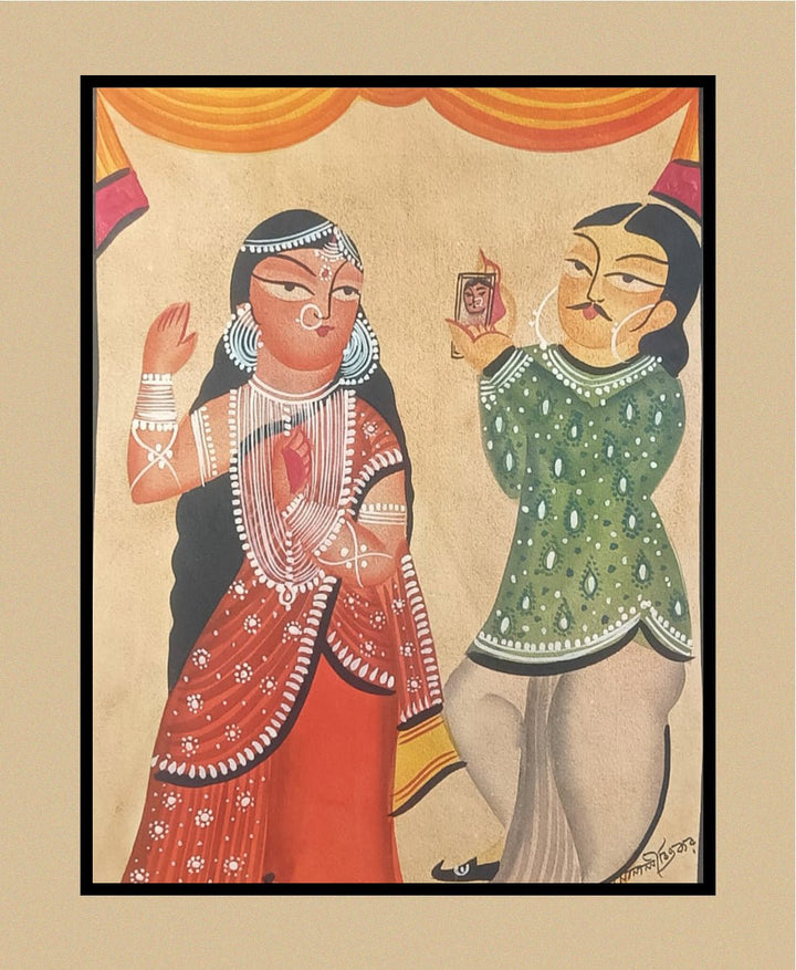 Admiring Glance in Kalighat by Sonali Chitrakar Thumbnail