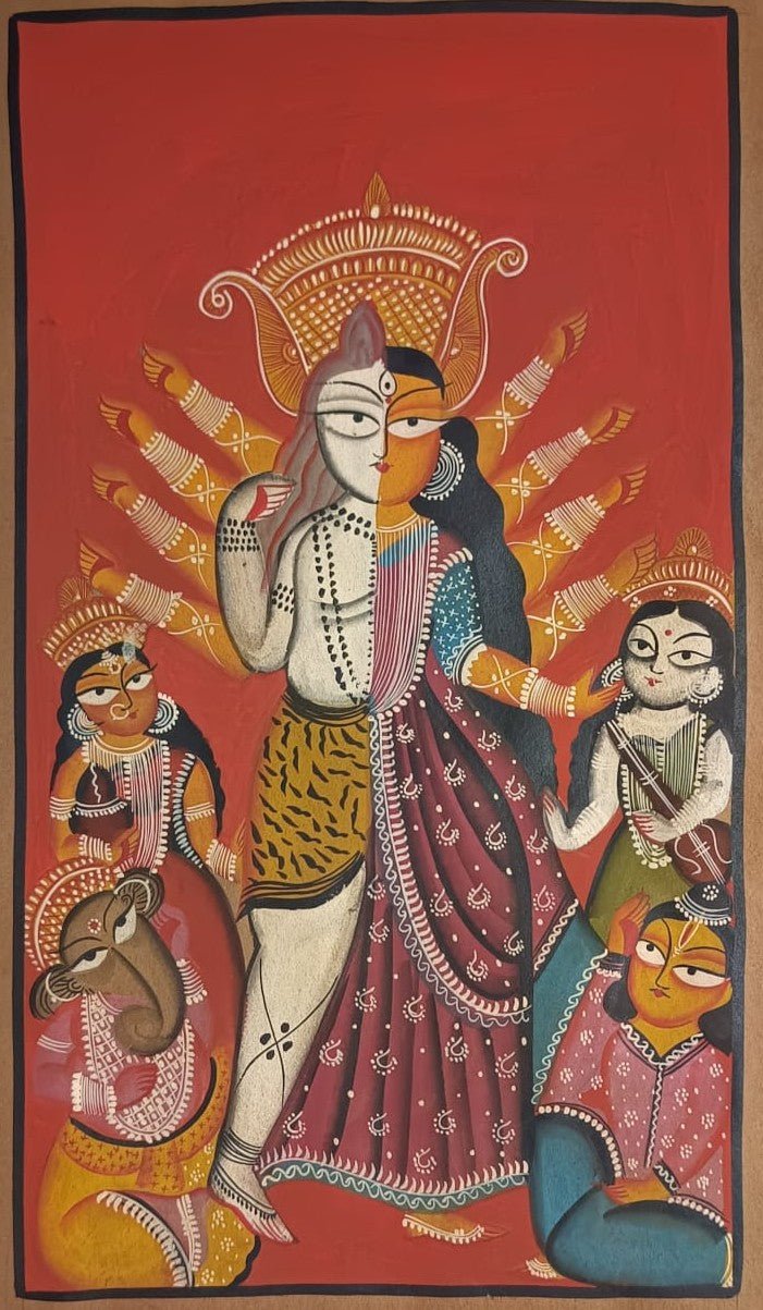 Ardhanishvara Parivara in Kalighat by Sonali Chitrakar Thumbnail