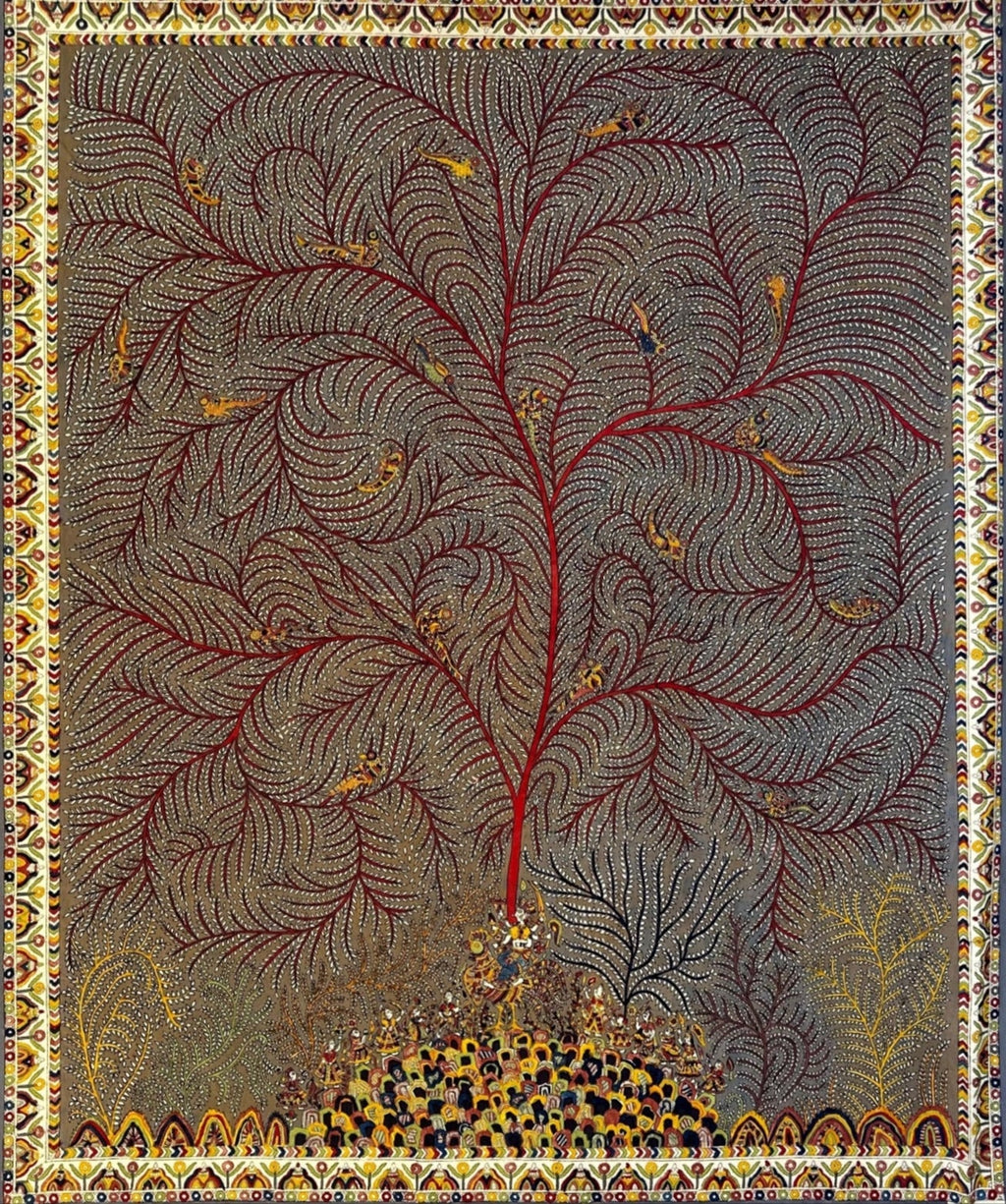 Bahuchar Mata and Tree of Life in Mata ni Pachedi by Sanjay Chittara Thumbnail